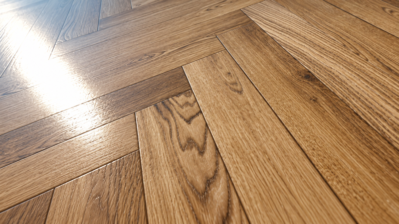 Texture de parquet et réflexion de la lumière
