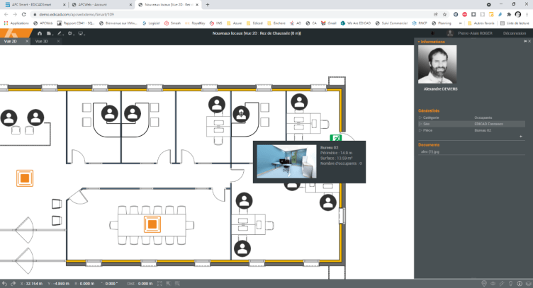 Gestion des occupants et des espaces dans APCSmart