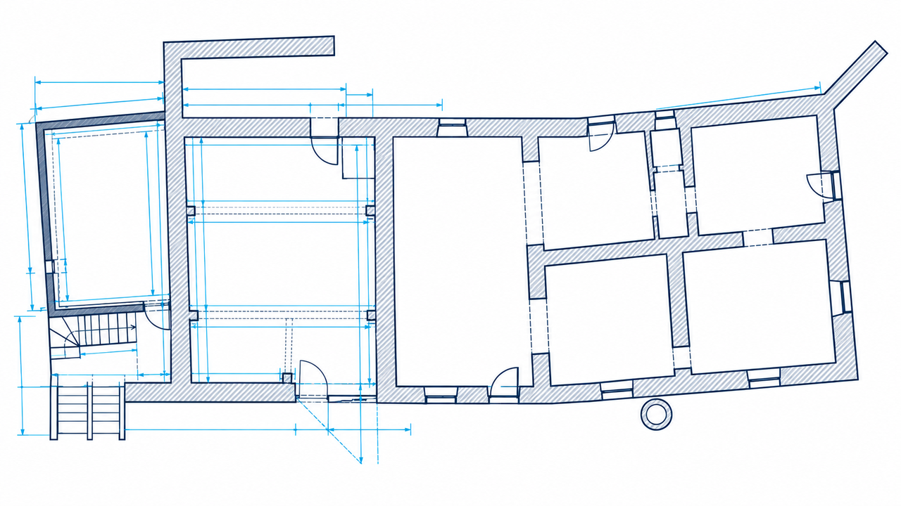 Plan de relevé de bâtiment